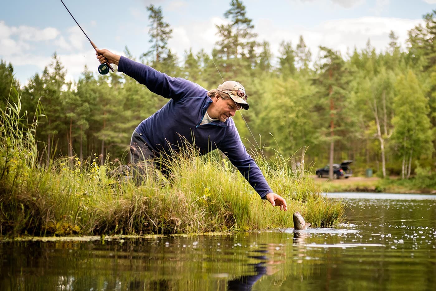 Fiske i Ånnaboda - Örebro nära campingen.